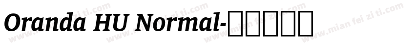Oranda HU Normal字体转换